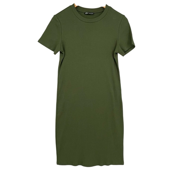 Zara Ribbed Fitted Bodycon Dresss - Picture 4 of 9
